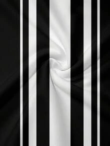 Men's Casual Color Block Patchwork Short Sleeve Polo Shirt Set, Designed For Men, Showcasing A "Retro" Vibe - Multicolor - View 5