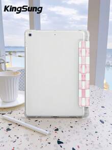 Kingsung Plaid Cat Pattern Tablet Protective Case, Compatible With IPad 9.7/10.2/10.5/10.9/12.9/Pro 11 (10th Gen), Compatible With Samsung Galaxy Tab S6 Lite 10.4 Inch, Compatible With Kindle Paperwhite 12th Gen (2024 Release, 11th Gen 2022 Release), Soft And Shock-Resistant, Supports Smart Standby/Auto Wake/Sleep Function. - Multicolor - View 3