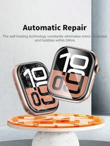 8pcs New Transparent Soft TPU Screen Protector Film Compatible With Apple Watch Series 10/Ultra/SE/8/7/6/5/4/3/2/1 38/40/41/42/44/45/49mm - Clear - View 9