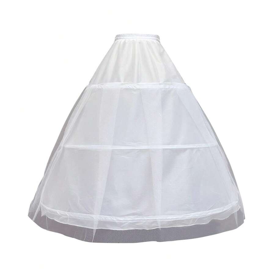 Women Crinoline Petticoat A-Line 4 Hoop Skirt Tutu Tulle Slips Long Underskirt For Wedding Bridal Dress Ball Gown - Multicolor - View 1