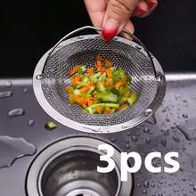 Bộ 3 lưới lọc bồn rửa bằng thép không gỉ có tay cầm | Lưới lọc chống gỉ, chống tắc nghẽn cho bồn rửa nhà bếp và phòng tắm, thép không gỉ 201, dễ dàng ngăn ngừa tắc nghẽn. - Nhiều màu - Xem 15