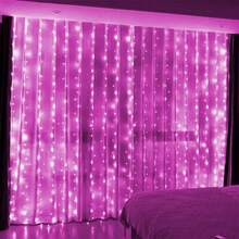 1pc Enchanting Wedding Decor LED Curtain Lights, USB Powered Fairy String Lights With 8 Flashing Modes And Remote Control (Batteries Not Included), Suitable For Home Bedroom Window Wall. Decoration Lighting For Single Party, Wedding, Birthday, Party, Festival, Valentine's Day - USB Plug Curtain Light - View 14