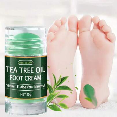 Barra de cuidado para manos y pies agrietados con aceite de árbol de té - Crema hidratante y reparadora eficaz, hidrata y suaviza profundamente la piel, adecuada para áreas secas como manos, talones, tobillos, codos, diseñada para piel agrietada, revela una piel de los pies suave, apta para todo tipo de piel, mejor regalo para vacaciones y fiestas de cumpleaños