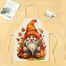 1pc Dwarf Pattern Apron, Creative Funny Fashionable Printed Home Cleaning Apron, Easy To Clean Kitchen Cooking Apron, Creative Home Apron - Multicolor - View 14