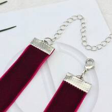 1.6cm 20pcs Wine  Chokers Vintage Necklace For Women With Extension (XL-1002-8) - 1.6公分-20個-有捲邊 - 查看 7