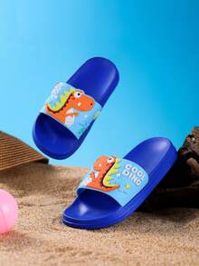 Lightweight EVA Soft Outdoor Cartoon Beach Children Sandals, Summer - Royal Blue - View 3