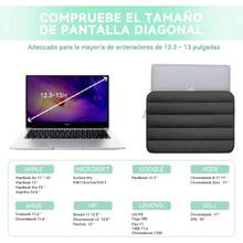 Funda para Laptop 13 Pulgadas,Funda para Computadora,Funda de Portátil Compatible con MacBook Air de 13 Pulgadas y iPad Pro de 12.9 Pulgadas,a Prueba de Golpes,Impermeable y Ligero,40974677 - Verde Lima - Ver 5