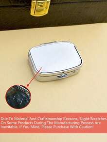 Caixa de Armazenamento Portátil com Dois Compartimentos em Formato de Letra de Pílula Fofa, Caixa de Metal Mini Fofa, Caixa de Jóias e Pílulas Portátil, Presente Criativo Personalizado com Logo de Desenho Animado, Adequado para Viagens, Atividades ao Ar Livre, Bolsas, Bolsos, Usado para Presentes de Casamento, Decoração de Presentes e Recepção, Caixa de Armazenamento de Viagem Decorativa com Design Exclusivo, Bolsa Essencial de Viagem - Multicolorido - Visão 9