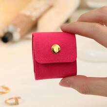 Customizable Foldable Mini Travel Jewelry Bag, Portable Jewelry Organizer Roll, Multi-Compartment Storage Simple Design, For Necklace, Earring And Ring Storage Pouch, Jewelry Small Bag, Suitable For Travel, Daily Use Or Gift - Multicolor - View 13