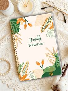 1pc ADHD Weekly Planner, A5 Minimalist Weekly Self-Care Journal Notebook With Habit Tracker, Focus Goals & Notes, Office Supplies School Supplies Valentine's Day - A5 - View 2