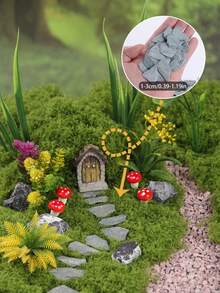 1-15cm Random Shaped Rock Slices, Micro Landscape Step Decoration Small Stone Pieces, Aquarium Fish Tank Landscaping Stones, Suitable For Fish Tank, Turtle Tank, Miniature Landscape, Fairy Garden Decoration Materials - Multicolor - View 9