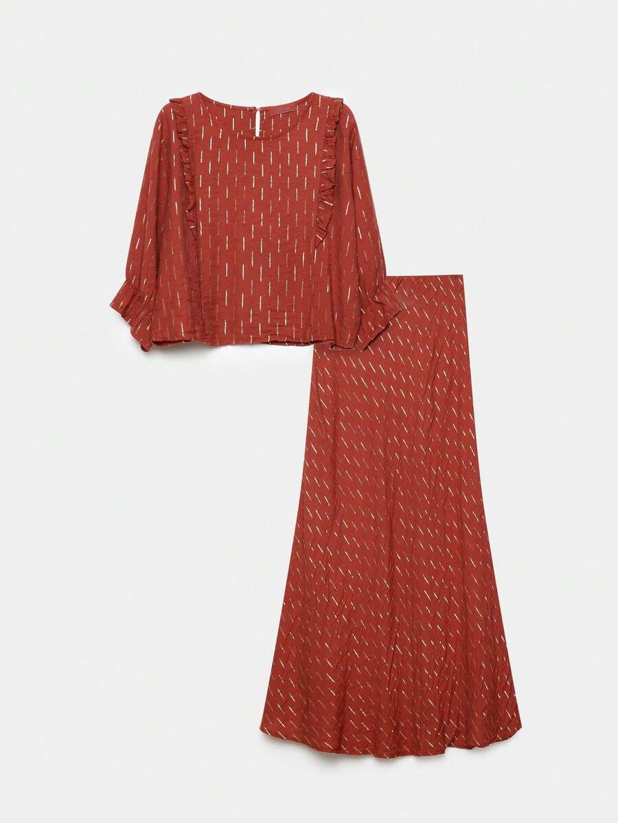 ARMONIAS Women Two-Piece Outfits - ĐỎ GẠCH - Xem 1