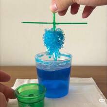 DIY魔法水晶生长实验套装，多种颜色可选，儿童STEM科学玩具，亲子手工水晶生长观察教育礼物 - 彩色 - 查看 7