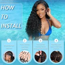 MENALUE Human Crochet Hair For Women Deep Wave Crochet Human Hair Bundles 18 Inch 50g Pre-Separated Feather Crochet Human Hair Deep Wavy Invisible Crochet Hair Extensions 40 Strands Natural Black  For Natural Hair Colors Of Women ,Peluca De Cabello Humano,Human Hair,Wigs Human Hair,Wig,Christmas,Stocking Stuffers,Christmas Gifts,Hair, Maquillaje,Christmas Decrotions Gifts For Women,Gifts,Hair Stuff,Hair Accerssories,Suitable For Parties, Daily Use, Schools, Birthday Banquets And Other Occasions.Body Wave Yaki Straight Ocean Wavehuman Hair Wig Kpop Demon Hunters 9am Hair Store Human Hair Bob Wig Human Hair Human Hair Weft Real Hair Extensions Clip In Hair Weft Keratin Bond Hair Weft Seamless Hair Weft Christmas Hair Holiday Hair Extensions Festive Hair Pieces Christmas Glitter Hair Xmas Hair AccessoriesHuman Hair Weft - Crimson Red Bouncy Wave.Your 2026 Beauty Glow-Up Awaits. - Natural Black - 查看 5