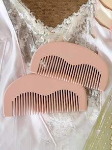 1pc Customized Wooden Hair Comb - Personalized Name/Text, Elegant Hair Styling Tool, Suitable For Birthday, Wedding Anniversary Gift - Personalized Gift, Fine-Toothed Comb, Personalized Hair Brush, Hair Comb With Name, Girl's Hair Brush - Multicolor - View 3