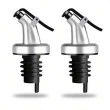 2个/5个/8个橄榄油瓶嘴和醋瓶盖分配器，适用于沙拉酱和烹饪，厨房配件 - 彩色 - 查看 1