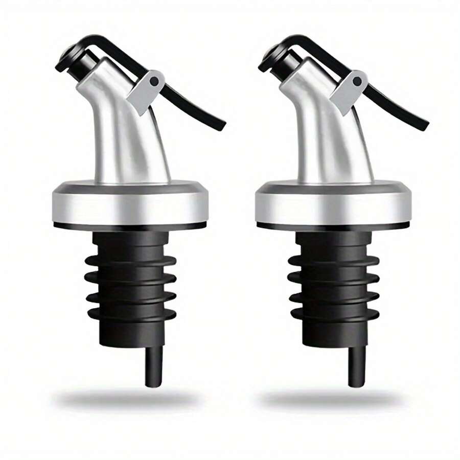 2个/5个/8个橄榄油瓶嘴和醋瓶盖分配器，适用于沙拉酱和烹饪，厨房配件 - 彩色 - 查看 1