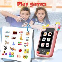 Kids Smart Phone For Girls, Kids Smart Phone Toys,Toddler Phone Toy With Dual Camera, 2.8" Touchscreen, 20 Games, MP3, Christmas Birthday Gift For Ages 3-10, Toddler Girl Toys - 藍色 - 查看 6