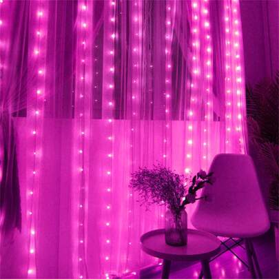 Lumières de rideau à LED alimentées par USB avec 8 fonctions de télécommande, éclairage décoratif pour la décoration intérieure, la cuisine, les fêtes, les toiles de fond, les anniversaires, les vacances, les mariages, le jardin, le DIY, la chambre à coucher, le salon, la Saint-Valentin, le camping extérieur