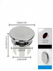 2pcs ABS Round Overflow Drain Cover, Decorative Bathtub Drain Stopper Suitable For Kitchen, Bathroom, Sink, Basin - Multicolor - View 12