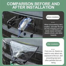 Universal Electric Vehicle Charging Port Waterproof Cover, Transparent PVC Rainproof & Dustproof Cover, Compact Leak-Proof Charging Gun Sleeve, Durable All-Weather Protection Cover, Easy Installation, Essential Outdoor Charging Accessory For Electric Vehicle Owners - One Size - View 5
