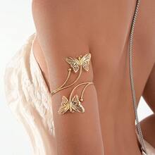 1pc Fashionable New European & American Style Personalized Hollow Butterfly Iron Alloy Metal Women Arm Cuff, Stylish & Versatile - Armband - View 1