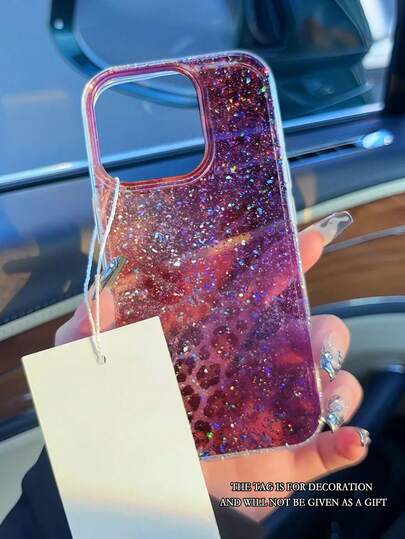 Leopard Print Painted Resin Shockproof Phone Case Compatible With IPhone 17/17 Pro/17 Pro Max/16/15 XR/7/8/16 Pro Max/13/15 Pro Max/12 Pro Max/13 Pro Max/14 Pro Max, S25/S25 Plus/S25 Ultra, A16/A36/A26/A56, S24