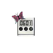 1 pieza Temporizador digital de cocina de acero inoxidable con pantalla multifunción, temporizador de cuenta regresiva electrónico excelente para cocinar o recordatorios de aprendizaje, herramienta esencial para el hogar, requiere 1 batería AAA (no incluida) - Multicolor - Ver 13