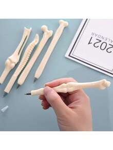 5Pcs/Set Funny Lifelike Bone Shape Ballpoint Pen School Office Writing Supplies Gift Stationery - Sets - View 1