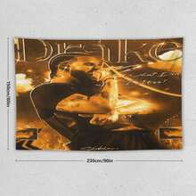 1PC Music Drake Album Printed Decorative Tapestry, Suitable For University Dormitories, Living Rooms, Home Decors, Music Parties, Valentine's Day, Wall Blankets, Ideal Fan Gifts - 1PC - View 12