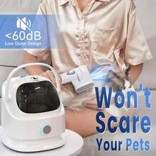 Aspiradora para el cuidado de mascotas, set de cuidado profesional para perros, aspiradora de pelo de mascotas, herramienta de limpieza de pelo de mascotas, cortapelos para mascotas, cepillo de eliminación de pelo de mascotas, adecuado para perros y gatos - 1 juego - Ver 4