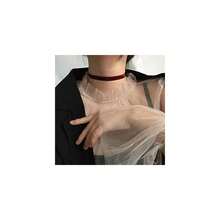 1.6cm 20pcs Wine  Chokers Vintage Necklace For Women With Extension (XL-1002-8) - 1.6公分-20個-有捲邊 - 查看 3