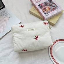 Embroidered Clutch Bag Large Capacity Cosmetic Organizer Bag Multi-Purpose Storage Pouch Soft Makeup Bag - Multicolor - View 14