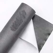 50*150厘米/19.68*59英寸自粘天鹅绒面料，合成天鹅绒装饰皮革工艺贴纸，汽车内饰风格珠宝盒皮革膜，多色黑色自粘天鹅绒面料，粘性天鹅绒衬里卷，适用于DIY缝纫、汽车内饰门装饰或绗缝、缝纫项目、补丁等。 - 多色 - 查看 9