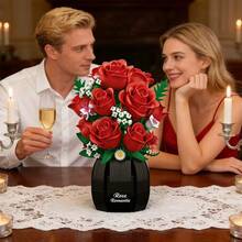 687件玫瑰花束套装，成人尺寸，人造花卉植物系列，适合室内家居办公室装饰，母亲节和情人节礼物，是送给成年女性的理想之选。 - 彩色 - 查看 2