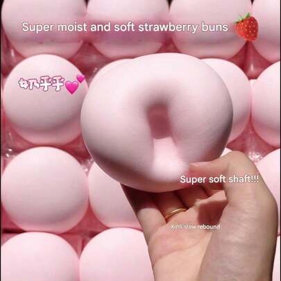 New Arrival - Interactive - Birthday Gift - Best Seller - Easter - Must-Have For Making Friends - Valentine's Day Gift - Valentine's Day - New Year Gift - Perfect Gift - Gift - Explosion Model - Gift - Birthday Gift - Perfect Gift - Family - Explosion Model Super Soft Squishy Strawberry Mochi Slow Rebound Stress Relief Squeeze Toy, Gift For Friends - Gift 2026 - Gift For Boyfriend/Girlfriend