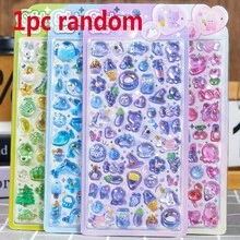 1 ou 2 adesivos aleatórios de animais fofos de desenho animado, ideais para scrapbooking, projetos DIY, álbuns de fotos, diários, etc. Adesivos coloridos de gato e coelho de desenho animado. - Multicolorido - Ver 14