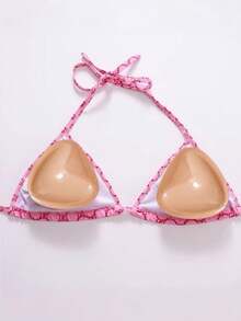 2对透气硅胶三角粘性胸罩，双面粘性，隐形乳贴 - 彩色 - 查看 5