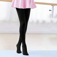 Meias-calças de balé femininas - Leggings de dança macias em nylon e elastano, sem costura, rosa e branca, elásticas, ideais para prática confortável de balé, roupa flexível | Leggings justas | Roupa de dança, meias-calças de balé, adequadas para treinamento e apresentações com sapatilhas de ponta | Traje de balé confortável, meias-calças de dança femininas, meias-calças de dança multicoloridas para primavera, verão e outono, leggings justas para apresentações com ótima elasticidade - Multicolorido - Ver 15