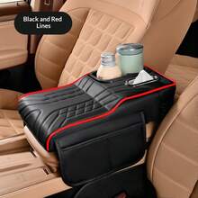 Multifunctional Car Armrest Box Pad, Tissue Box, Cup Holder, Storage Bag, PU Leather Armrest Console Organizer - Armrest Cushion - View 8