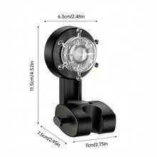 可调节吸盘式淋浴喷头支架 - 壁挂式吸盘支架，强力吸盘壁挂支架，适用于淋浴软管、淋浴杆支架和壁挂式吸盘支架（银色） - A - 查看 11