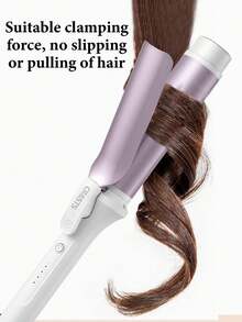 CRASTS 40mm Curling Iron, Super Large Waves, Inward Curls, 40mm Bangs, French Big Waves Hair Styling Tool, Negative Ion, Damage-Free, Mini Size, Suitable For Students - Lilac Purple - View 8