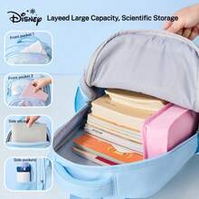 Disney 迪士尼艾莎防水背包，轻便符合人体工学设计，适合学生使用 - 長方形 - 查看 4