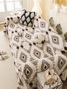 1件装毛绒沙发巾,奢华简约沙发套,防滑防尘防刮沙发保护垫,适用于客厅、卧室、办公室、书房等场所的装饰。 - 咖啡棕 - 查看 6