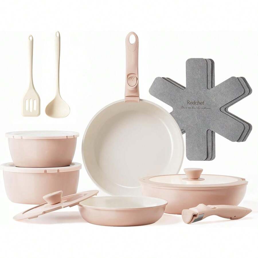 Cookware Sets - 16 Pieces Pink - View 1