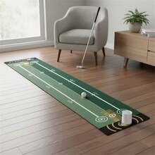 1pc Golf Putting Mat Non Slip Wear Resistant Design Comfortable Fabric For Indoor Practice - Green - View 4
