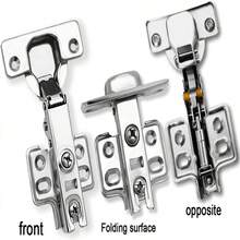 2/4/6 piezas Bisagras de gabinete de cierre suave y silencioso, bisagras de cobertura completa con tornillos para puertas de gabinete de cocina, baño y dormitorio - Bisagras para gabinete - 4 piezas - Ver 6