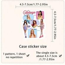 60 Pieces/Set Katseye Korean Pop Girl Group Stickers – And Vibrant Photo And Illustration Style Stickers Showcasing The Members Of This Rising Pop Group. Suitable For Use On Laptops, Smartphones, Water Bottles, Tablets, Suitcases, Scrapbooks - Multicolor - View 5