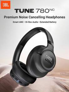 Tune 780NC 无线头戴式主动降噪耳机，Hi-Res JBL Pure Bass 高解析度音效，支持空间音频，76 小时续航，蓝牙 6.0，快速充电，多点连接，可折叠 - 黑色 - 查看 5