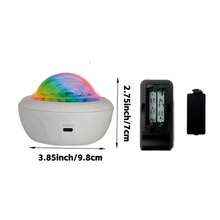 1pc Adjustable Brightness Starry Sky Night Light Projector, Sky Theme Bedroom & Living Room Lamp, Dimmable LED Indoor Decor, USB Powered With Remote Control (Batteries Not Included), Suitable For Bedroom & Living Room, Perfect Gift, Can Relax Atmosphere And Help Sleep, Bedside Lamp, Modern Style - Projector Lamp - View 5